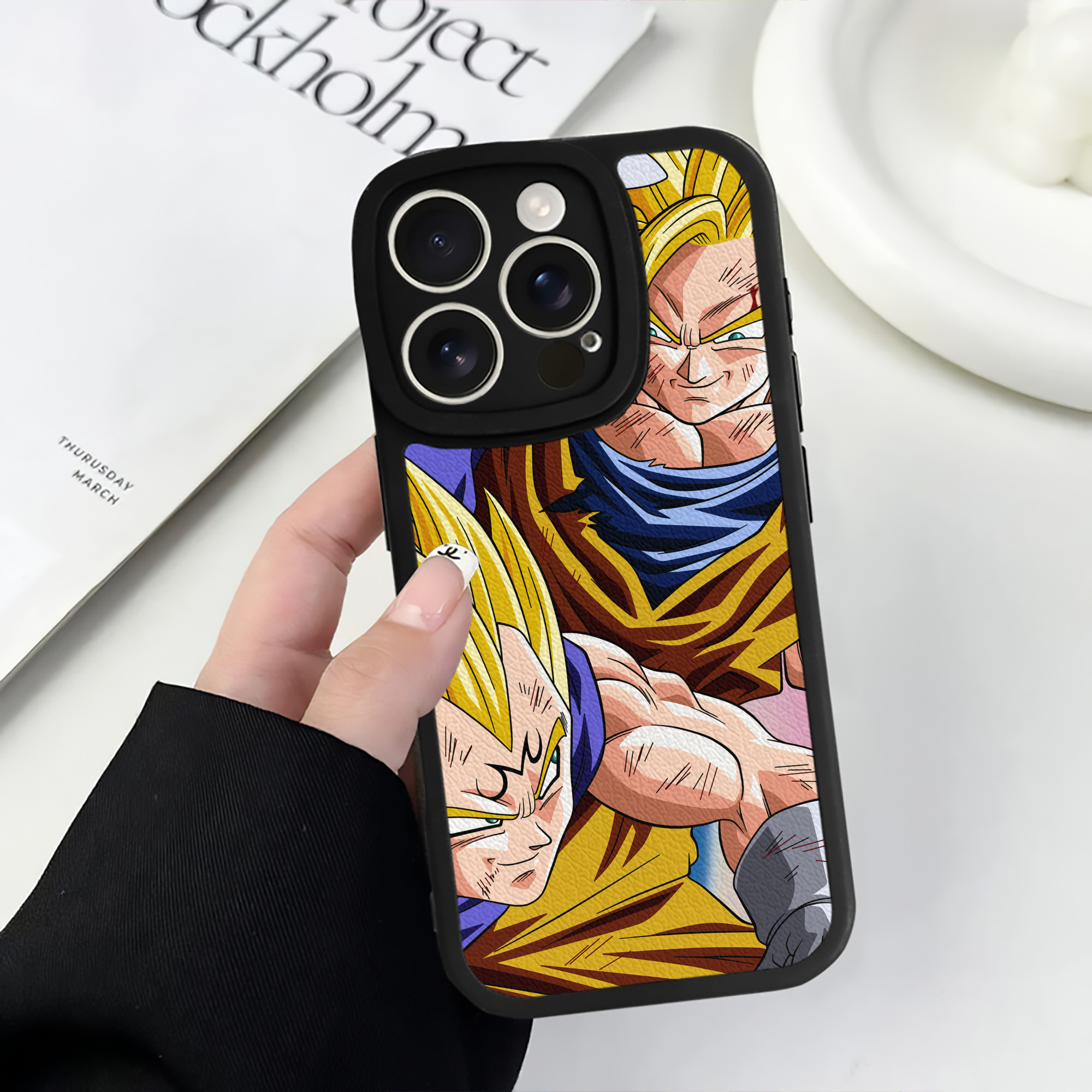 （画像用） ドラゴンボール DRAGON BALL 【iPhone 16シリーズ対応】シリコンスマホケース（レザー調） 材質：シリコン